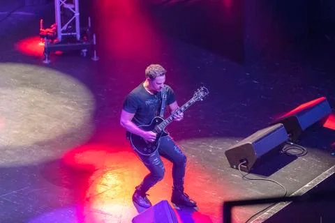 Performer With the Guitar Stock Photos