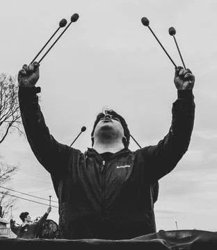 Performer holding mallets Stock Photos