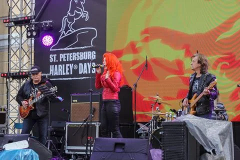 Performer at the microphone. Photos