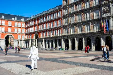  Performer at plaza mayor Stock Photos