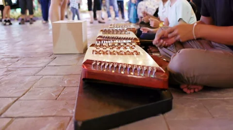 Performers Playing Chinese Hammered Dulcimer Stock Footage 67417110