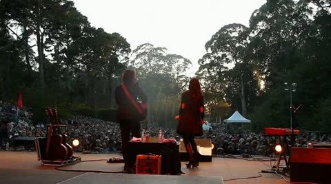 PERFORMERS AT A ROCK CONCERT Stock Footage 12284585