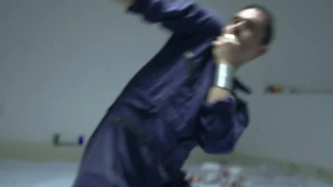 Performing art dancer man. expressionist style dancing. Stock-Footage 255599636