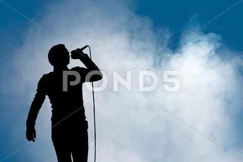Performing artist at concert Stock Illustration