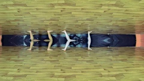 Performing Arts In Dance With Two People Into Abstraction Stock Footage 90458365