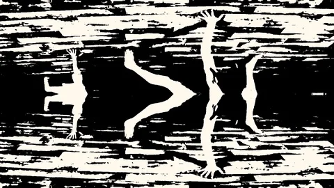 Performing Arts In Dance With Two People Into Drawing Stock Footage 90458375