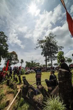 Performing arts in the framework of producing mountains Stock Photos
