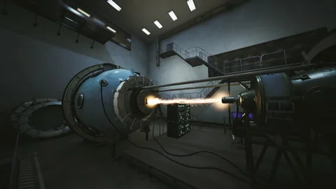 Performing detailed calibration of engine nozzles and exhaust emissions Stock Footage 329942724