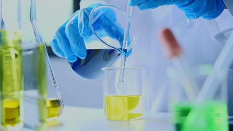 Performing different experiments in the lab Stock Footage 157756204