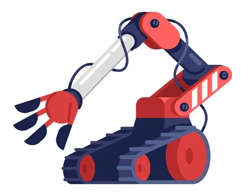 Performing manufacturing operations semi flat RGB color vector illustration Stock Illustration