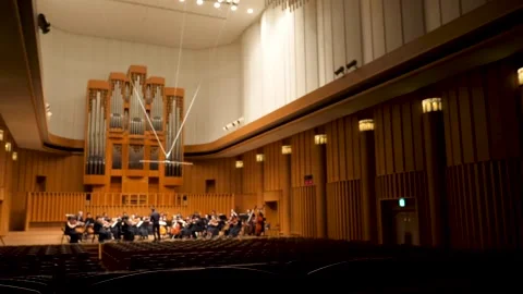 Performing Orchestra Stock Footage 332827777