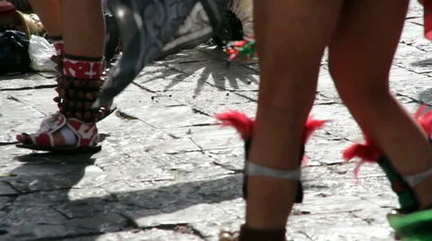 Performing a ritual dance Stock-Footage 33495245