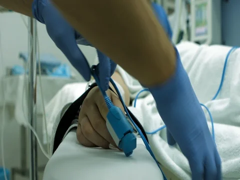 Performing surgery in operation room Video stock 81374401