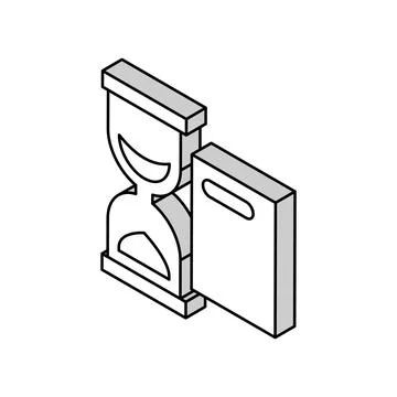 Performing tasks time isometric icon vector illustration 스톡 일러스트