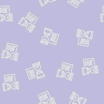 Performing tasks time line seamless pattern Illustrazione stock