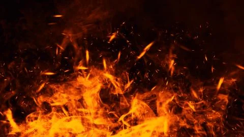 Perftect fire particles embers on background . Smoke fog misty texture overla Stock Illustration