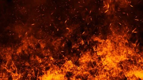 Perftect fire particles embers on background . Smoke fog misty texture overla Stock Illustration