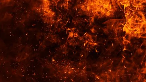 Perftect fire particles embers on background . Smoke fog misty texture overla Stock Illustration