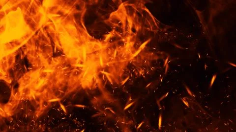 Perftect fire particles embers on background . Smoke fog misty texture overla Stock Illustration