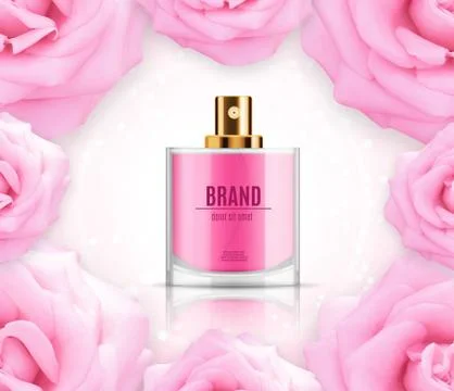 Perfume ads template Stock Illustration