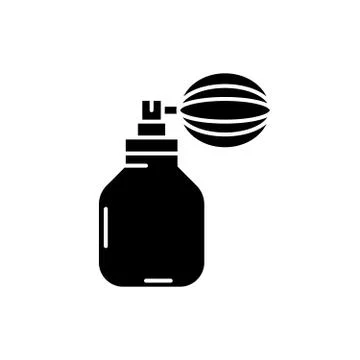 Perfume black icon, vector sign on isolated background. Perfume concept symbol Stock Illustration