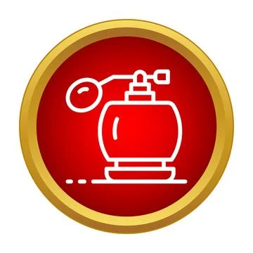 Perfume bottle atomiser icon representing fragrance and cosmetics Stock Illustration