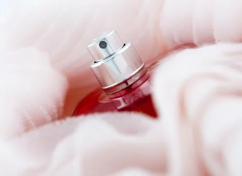 Perfume bottle with atomiser Stock Photos