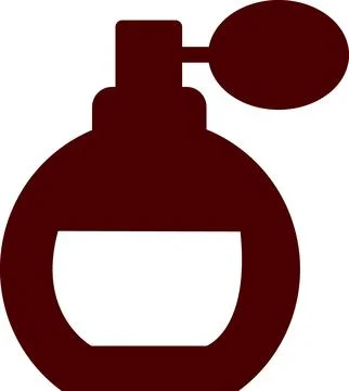 Perfume bottle with atomizer flat icon symbol Stock Illustration
