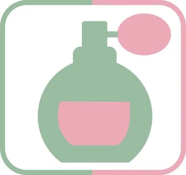 Perfume Bottle with Atomizer Graphic Icon Stock Illustration