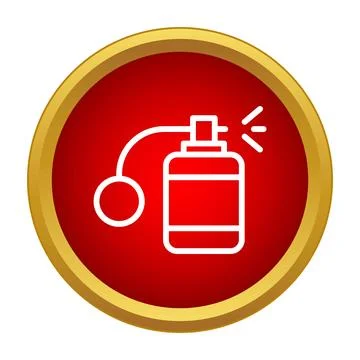 Perfume bottle atomizer spraying fragrance scent icon Stock Illustration
