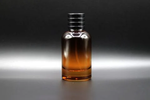 Perfume bottle with black background Stock Photos