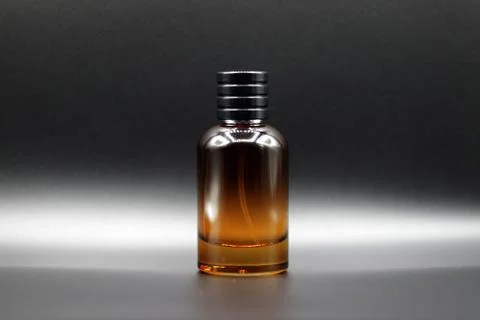 Perfume bottle with black background Stock Photos