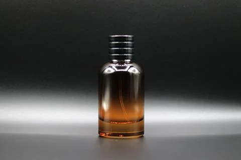 Perfume bottle with black background Stock Photos