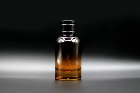 Perfume bottle with black background Stock Photos