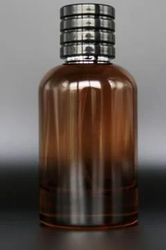 Perfume bottle with black background Stock Photos