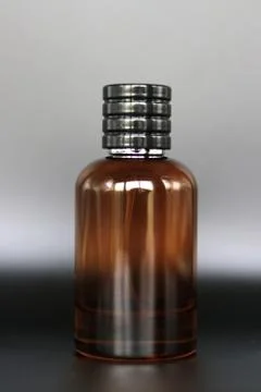 Perfume bottle with black background Stock Photos