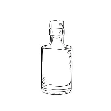 Perfume bottle with bung Stock Illustration