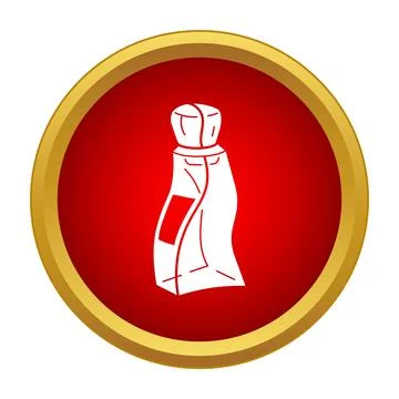 Perfume bottle classic icon design on red circle Stockillustratie