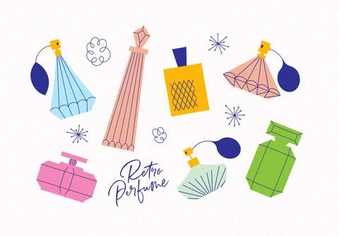 Perfume bottle collection Stock Illustration