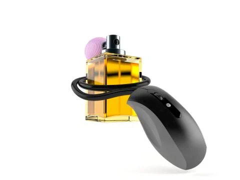 Perfume bottle with computer mouse Stock-Illustration