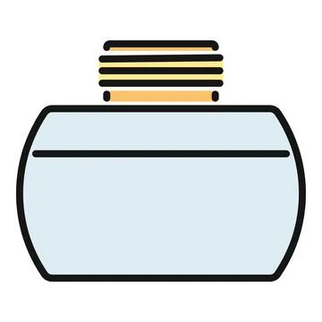 Perfume bottle flat line drawing vector illustration Stock Illustration