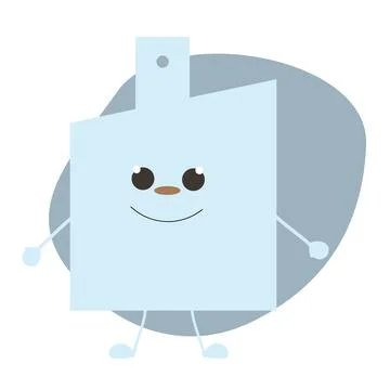 Perfume bottle in the form of a character with a muzzle. For sticker or decal Stock Illustration