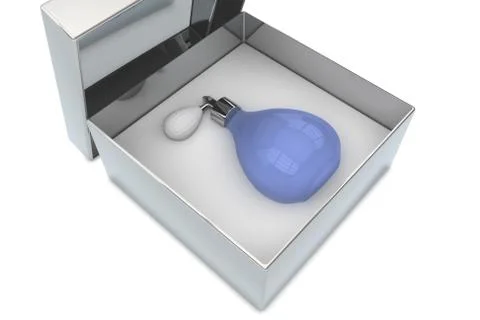 Perfume bottle with giftbox Stock Illustration