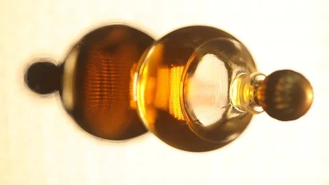 Perfume bottle with golden cap Stock Footage 70782242