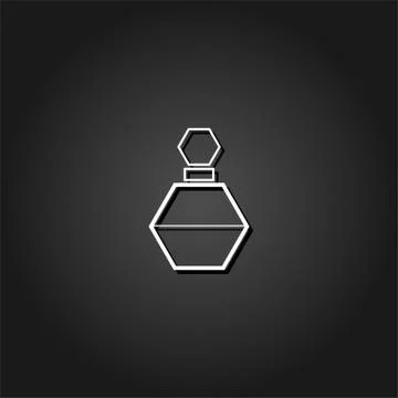Perfume bottle icon flat. Stock-Illustration