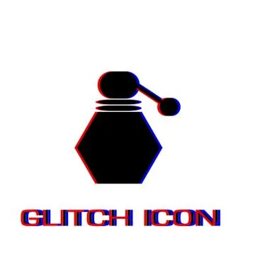 Perfume Bottle icon flat. Stock Illustration