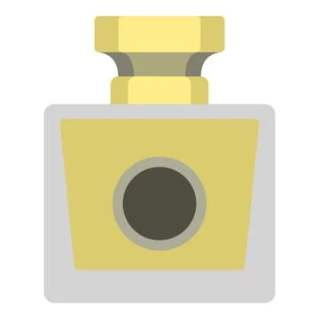 Perfume bottle icon, flat style Illustrazione stock