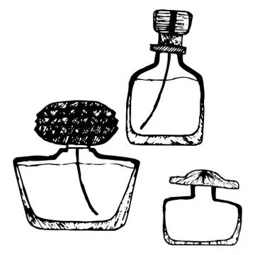 Perfume bottle icon. Illustrazione stock