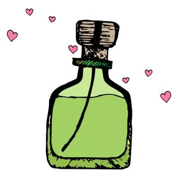 Perfume bottle icon. Illustrazione stock