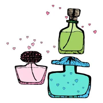 Perfume bottle icon. Illustration